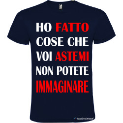 T-shirt personalizzata astemi Italian Style Diffusion® colore blu navy