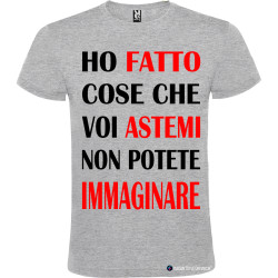 T-shirt personalizzata astemi Italian Style Diffusion® colore grigio