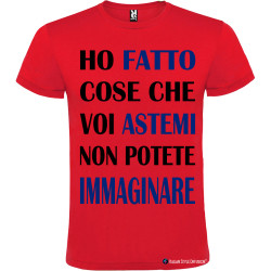 T-shirt personalizzata astemi Italian Style Diffusion® colore rosso