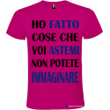 T-shirt personalizzata astemi Italian Style Diffusion® colore rosa fucsia