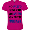 T-shirt personalizzata astemi Italian Style Diffusion® colore rosa fucsia