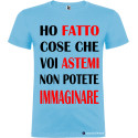 T-shirt personalizzata astemi Italian Style Diffusion® colore azzurro