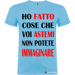 T-shirt personalizzata astemi Italian Style Diffusion® colore azzurro