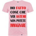 T-shirt personalizzata astemi Italian Style Diffusion® colore rosa