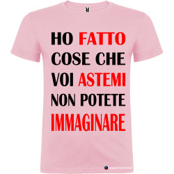 T-shirt personalizzata astemi Italian Style Diffusion® colore rosa