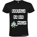T-SHIRT PERSONALIZZATA BARCOLLO MA NON MOLLO COLORE NERO