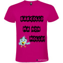 T-SHIRT PERSONALIZZATA BARCOLLO MA NON MOLLO COLORE ROSA FUCSIA