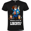 T-shirt personalizzata ultima sera di libertà per addio al celibato sposo pirata nero