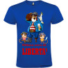 T-shirt personalizzata ultima sera di libertà per addio al celibato sposo pirata blu elettrico