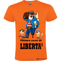 T-shirt per addio al celibato Ultima sera di Libertà con pirata