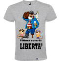 T-shirt personalizzata ultima sera di libertà per addio al celibato sposo pirata grigio