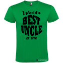 T-SHIRT PERSONALIZZATA WORLD'S BEST UNCLE ZIO MIGLIORE COLORE VERDE