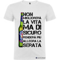 Maglietta personalizzata birra vita migliore Italian Style Diffusion® colore bianco