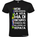 Maglietta personalizzata birra vita migliore Italian Style Diffusion® colore nero