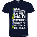 Maglietta personalizzata birra vita migliore Italian Style Diffusion® colore blu navy
