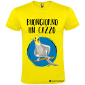 T-SHIRT PERSONALIZZATA BUONGIORNO UN CAZZO COLORE GIALLO