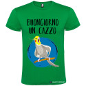 T-SHIRT PERSONALIZZATA BUONGIORNO UN CAZZO COLORE VERDE