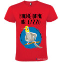 T-SHIRT PERSONALIZZATA BUONGIORNO UN CAZZO COLORE ROSSO