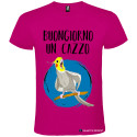 T-SHIRT PERSONALIZZATA BUONGIORNO UN CAZZO COLORE ROSA FUCSIA