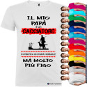 T-shirt personalizzata il mio papà è un cacciatore ma molto più figo