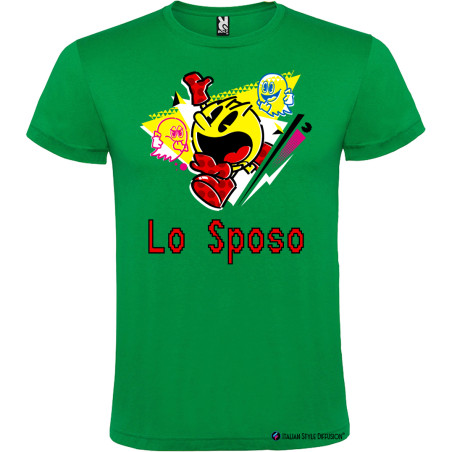 Maglietta per lo sposo addio al celibato video games anni '90 verde