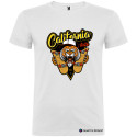 T-SHIRT PERSONALIZZATA TIGER TIGRE CALIFORNIA SKATE COLORE BIANCO