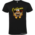 T-SHIRT PERSONALIZZATA TIGER TIGRE CALIFORNIA SKATE COLORE NERO