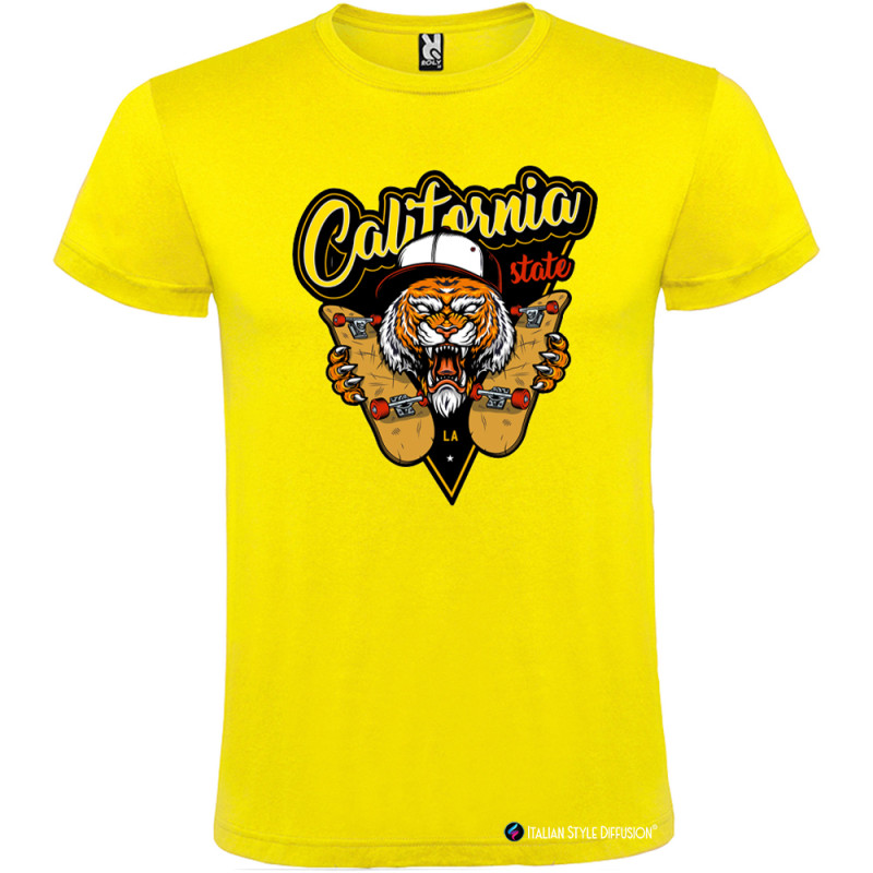 T-shirt Personalizzata Tiger Tigre California Skate