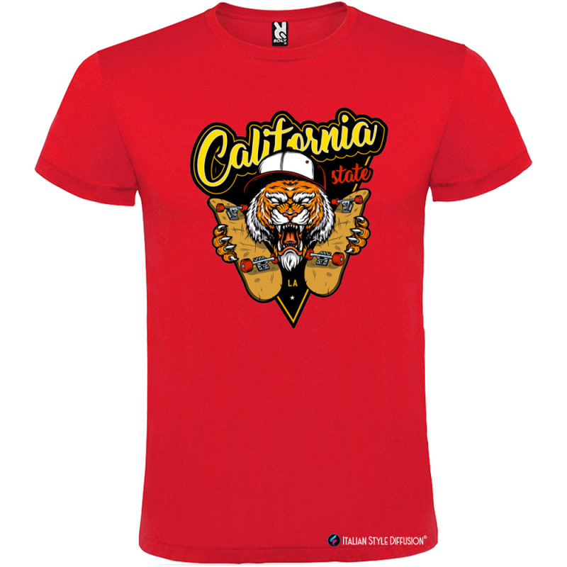 T-shirt Personalizzata Tiger Tigre California Skate