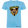 T-SHIRT PERSONALIZZATA TIGER TIGRE CALIFORNIA SKATE COLORE AZZURRO