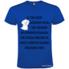 T-SHIRT PERSONALIZZATA ESPRESSIONE DEL CANE QUANDO MANGIO COLORE BLU ROYAL