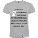 T-SHIRT PERSONALIZZATA ESPRESSIONE DEL CANE QUANDO MANGIO COLORE GRIGIO