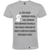 T-SHIRT PERSONALIZZATA ESPRESSIONE DEL CANE QUANDO MANGIO COLORE GRIGIO
