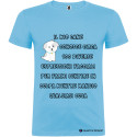 T-SHIRT PERSONALIZZATA ESPRESSIONE DEL CANE QUANDO MANGIO COLORE AZZURRO