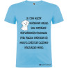 T-SHIRT PERSONALIZZATA ESPRESSIONE DEL CANE QUANDO MANGIO COLORE AZZURRO