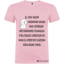 T-SHIRT PERSONALIZZATA ESPRESSIONE DEL CANE QUANDO MANGIO COLORE ROSA