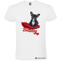 T-SHIRT PERSONALIZZATA BULLDOG FRANCESE COLORE BIANCO