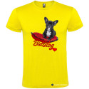 T-SHIRT PERSONALIZZATA BULLDOG FRANCESE COLORE GIALLO