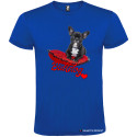 T-SHIRT PERSONALIZZATA BULLDOG FRANCESE COLORE BLU ROYAL
