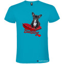 T-SHIRT PERSONALIZZATA BULLDOG FRANCESE COLORE TURCHESE