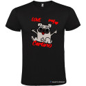 T-SHIRT PERSONALIZZATA CAGNOLINO LOVE MY CARLINO COLORE NERO