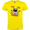 T-SHIRT PERSONALIZZATA CAGNOLINO LOVE MY CARLINO COLORE GIALLO