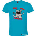 T-SHIRT PERSONALIZZATA CAGNOLINO LOVE MY CARLINO COLORE TURCHESE