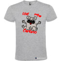 T-SHIRT PERSONALIZZATA CAGNOLINO LOVE MY CARLINO COLORE GRIGIO