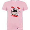 T-SHIRT PERSONALIZZATA CAGNOLINO LOVE MY CARLINO COLORE ROSA