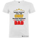 T-SHIRT PERSONALIZZATA CHEF DAD CUOCO PAPÀ COLORE BIANCO