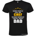 T-SHIRT PERSONALIZZATA CHEF DAD CUOCO PAPÀ COLORE NERO