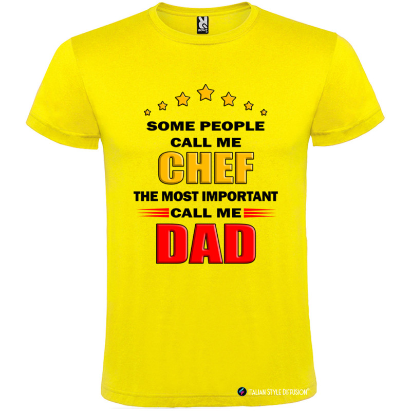 T-shirt Personalizzata Chef Dad Cuoco Papà