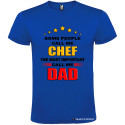 T-SHIRT PERSONALIZZATA CHEF DAD CUOCO PAPÀ COLORE BLU ROYAL