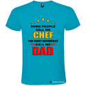 T-SHIRT PERSONALIZZATA CHEF DAD CUOCO PAPÀ COLORE TURCHESE